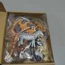 Safari Animal Figurines Set for Kids, 10 Piece Realistic Wild Zoo Animals Collection with Elephant, Lion, Tiger, Giraffe, Educational Toys for Toddlers Boys Girls