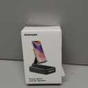 Cell Phone Stand with Wireless Bluetooth Speaker and Anti-Slip Base HD Surround Sound Perfect for Home and Outdoors with Bluetooth Speaker for Desk Compatible with iPhone/ipad/Samsung Galaxy (Black)