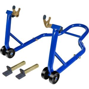 Motorcycle Stand Front and Rear Combo Wheel Lift Stands, 500Lbs Capacity,Swingarm Spool Paddock Stands for Sport Bike,Fit for Yamaha Honda Kawasaki Blue