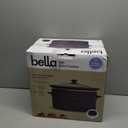 bella 6.0 Qt Manual Slow Cooker, Ceramic Nonstick Coating, 3 Temperature Settings, Dishwasher Safe Stoneware Pot and Tempered Glass Lid, Cool Touch Handles & Tangle Free Cord Wrap, Plum, 6 Quarts