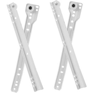 Gadpiparty 2 Pairs Bottom Mount Drawer Slides Silent Two Section Metal Drawer Rails for Kitchen Cabinets Smooth Gliding Cabinet Drawer Guides Length