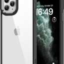 HOOMIL Case for iPhone 11 Pro 5.8-Inch, Non-Yellowing, Drop Protection, Anti-Scratch Transparent Hard Back Phone Cover - Black