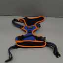 rabbitgoo Dog Harness No Pull with 2 Leash Clips, Adjustable Soft Padded, Reflective Oxford No Choke Pet Vest with Easy Control Handle for Large Dogs, Blue & Orange, XL