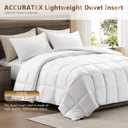 ACCURATEX Lightweight Duvet Insert King Size - 100% Cotton Shell, 250GSM Filling, Summer Down Alternative Comforter,Ultra-Soft & Breathable, Thin Duvet Insert with 8 Tabs, Machine Washable 104x90