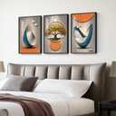 Framed Modern Luxury Abstract Wall Art for living room, 3 Piece 16x24 In