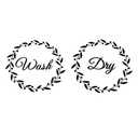 SUPERDANT Laundry Room Decals Washer and Dryer Decals Wash Dry Wall Stickers Decor Vinyl DIY Quote Wall Art for Family Laundry Shop Home Apartment Washing Machine Dryer Decal 15in