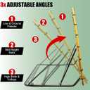 Baseball Rebounder Net, 4x4.5FT Bounce Back Net Fielding Trainer w/ 3 Adjustable Angles for Baseball and Softball Pitch Back Rebound Practice, UV & Weather Resistant Easy-Fold Design