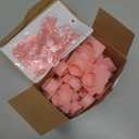 Qunclay 30 Pieces Mini Graduation Cap Pink Hats with Pink Tassels Plastic Grad Cake Pops Cover Toppers for Graduation Party Decorations