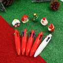 24 Style Christmas Pens Bulk, Multicolor 4 in 1 Christmas Pens, Mini Xmas Tree Wreath Stocking Ballpoint Pen, Stocking Stuffers Cute Winter Pen Bulk for Colleagues, Families, 24Pcs