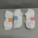 Ankle Socks for Women, 6/ 12 Pairs Bamboo Viscose Breathable Cushioned Moisture Wicking Athletic Running Casual Low Cut Socks, 6 Multicolored White 8-11