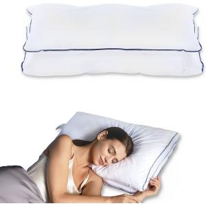 SKG Feather Adjustable Cervical Neck Bed Pillows for Sleeping, Innovative Two-Layer Ergonomic Neck Pillow with Adjustable Pillow Raiser for Side & Back Sleepers