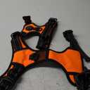 PHOEPET No Pull Dog Harness Medium Reflective Front Clip Vest with Handle,Adjustable 2 Metal Rings 3 Buckles,[Easy to Put on & Take Off] (M, Orange)