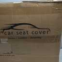 MINGBRON Car Seat Cover Full Set, Leather Car Seat Cover, Waterproof Seat Covers, Car Seat Cushion, Nappa Leather Seat Covers Car Seat Protector Universal Fit Most Cars Black