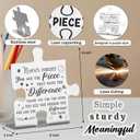 Never Forget You Are The Piece, Employee Appreciation Gifts, Thank You Appreciation Gift for Coworker, Colleague, Women, Men, Mentors, Boss, Teachers, Friends, Decorative Signs Plaques WZW23, 4 x4x 1inches