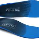 Plantar Fasciitis Insoles for Men Women - Orthotics Inserts, Shoe Insoles Arch Support Flat Feet Inserts Work Boot Insoles for Standing All Day (Mens 10-10 1/2 | Womens 12-12 1/2) (Blue)