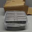 HOUKANWE Acrylic Earring Holder Organizer with 5 Drawers Clear Earring Organizer Box with 90 Adjustable Grids Velvet Earring Display Case Jewelry Organizer for Earrings Rings Studs (Grey)