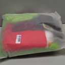 Christmas Green Furry Monster Santa Costume for Men 8 PCS Deluxe Adult Santa Suit Xmas Holiday Outfit Set Include Mask 2XL