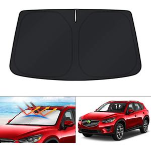 KUST Windshield Sun Shade for 2013-2016 Mazda CX5 Accessories, Custom Fit CX-5 Front Window Sunshade Sun Visor Protector Foldable Blocks UV Rays Keep Your Car Cooler