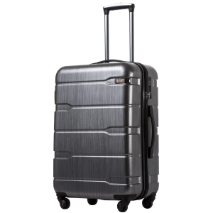Coolife Luggage Expandable Suitcase PC+ABS Spinner Built-In TSA lock 20in Carry on