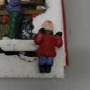 MOMENTS IN TIME Christmas Village Coffee Shop Handcrafted LED Lighted Street Vendor Scene, Battery Operated Holiday Village Building for Festive Display Holiday Decor Accessory