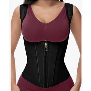 SHAPSHE Waist Trainer for Women, Tummy Control Sports Girdle, Workout Body Shaper with Adjustable Shoulder Strap, S