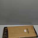 Malier Dog Gate with a Small Door, Extra Wide All Metal Short Dog Gate Pet Gate for Stairs, 10'' Tall Pressure Mount Easy Step Over Puppy Gate Low Gate for Doorways (White)