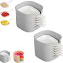 2 Set Dipping Sauce Plate and Holder, Plastic Dipping Dish, Soy Sauce Dish, Mini Dipping Bowls with Handle, for ketchup, Soy, Barbecue and Party Dinner