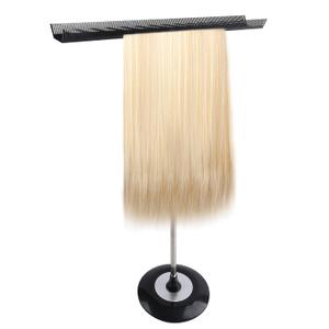 Stainless Steel Hair Extension Holder Stand, Wigs Display Rack Stand Wig Extension Holder for Hair Extensions Multi Function Hair Display Stand for Salon, Braiding Hair Rack for Barber Shop(Black)