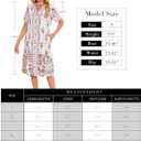 ETOSELL Moo Moos Nightgown for Women with Pockets Casual Floral Print House Dress Short Sleeve Mumu Lounge Dresses S-3XL (White, M)