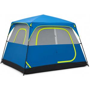 HealSmart Camping Tent 6 Person, Tent for Camping Waterproof Windproof with Rainfly and Advanced Ventilation, Quick Setup Dome Tent for Adventure, Family Outdoor, Hiking