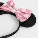 LYLIN Mouse Ears Headband, Pink Mouse Ears for Women Girls, Sparkle Birthday Park Ears Hair Accessories for Party Trips Birthday Decorations 