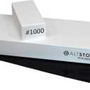 FUKAMI Whetstone Sharpening stone medium grit #1000 w/Nagura, 7.1" x 2.4" x 0.8" (Pro Power. Perfectly Compact for home use), Made in Japan (#1000)
