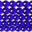 6mm 60pcs Lapis Blue Glass Stone Beads for Jewelry Making Round Loose Spacer Crystal Energy Healing Power Stone Beads DIY Bracelet Necklace Accessories(Lapis Blue Glass, 6mm)