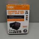KATA Hole Saw Kit, 18 Pieces Hole Saw Set with 3/4"-5"(19-127mm) Saw Blade, 2 Mandrels, 2 Drill Bits, 1 Installation Plate, 1 Hex Key with Case, Ideal for Soft Wood, Plywood, Drywall, PVC