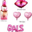 136Pcs Galentines Day Decorations Galentines Day Balloon Garland Arch Kit Include Gals Balloons,Lip Foil Balloons for Galentine's Day Themed Girls Women Brunch Party Supplies