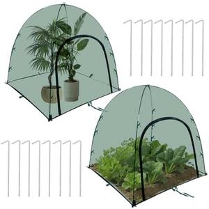 2pack Large Mesh Plant Cover Tent, 36x36x37Inches Pest Guard Cover, Insect Bird Barrier Netting Outdoor Plant Enclosure, Garden Net Cage Plant Protector Pest Protection Guard for Fruit Vegetables