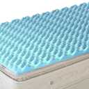 DMI 2-Inch Foam Mattress Topper, Egg Crate Foam Pad for Support, Air Circulation, Pressure Relief & Weight Distribution, Twin Size 33 x 72, Blue