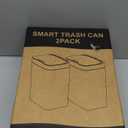 2 Pack 2.7 Gal Bathroom Trash Can with Lid, Automatic Trash Can Small Smart Garbage Can Touchless, Slim Motion Sensor Waterproof Plastic Trash Bins for Bedroom Office Kitchen Toilet (White)