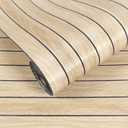 VEELIKE White Oak Wood Wall Panels Peel and Stick Foam Slat Wall Panel for Living Room Bedroom 17''x118'' Self Adhesive Herringbone Wood Slat Wall Paper for Walls Ceiling TV Background Removable Vinyl