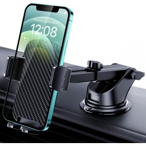 Qifutan Phone Holders for Your Car with Military-Grade Suction Phone Stand for Car [Super Stable] Automobile Car Mount for iPhone Universal Car Dashboard Windshield Mount Fit iPhone Smartphones