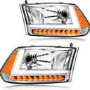 Fit 2009-2018 Dodge Ram 1500 2500 Headlights w/LED DRL