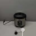 Hamilton Beach Digital Programmable Rice Cooker & Food Steamer, 8 Cups Cooked (4 Uncooked), With Steam & Rinse Basket, Stainless Steel (37518)