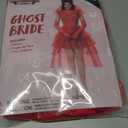 Spooktacular Creations Halloween Red Bride Costume Women, Red Gothic Wedding Dress Women for Halloween Party (Red, S)