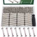130PCS M4 Furniture Joint Connector Bolt & Cap Nut Kit, Furniture Screw Bolts Cabinet Panel Connector Binding Screws for Wood Door Cabinet Bookshelf Crib (65Set)