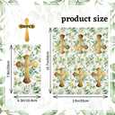 100PCS Religious First Communion Baptism Easter Paper Napkins - Disposable Decorative with Blessed Cross and He is Risen Design for Holy Parties
