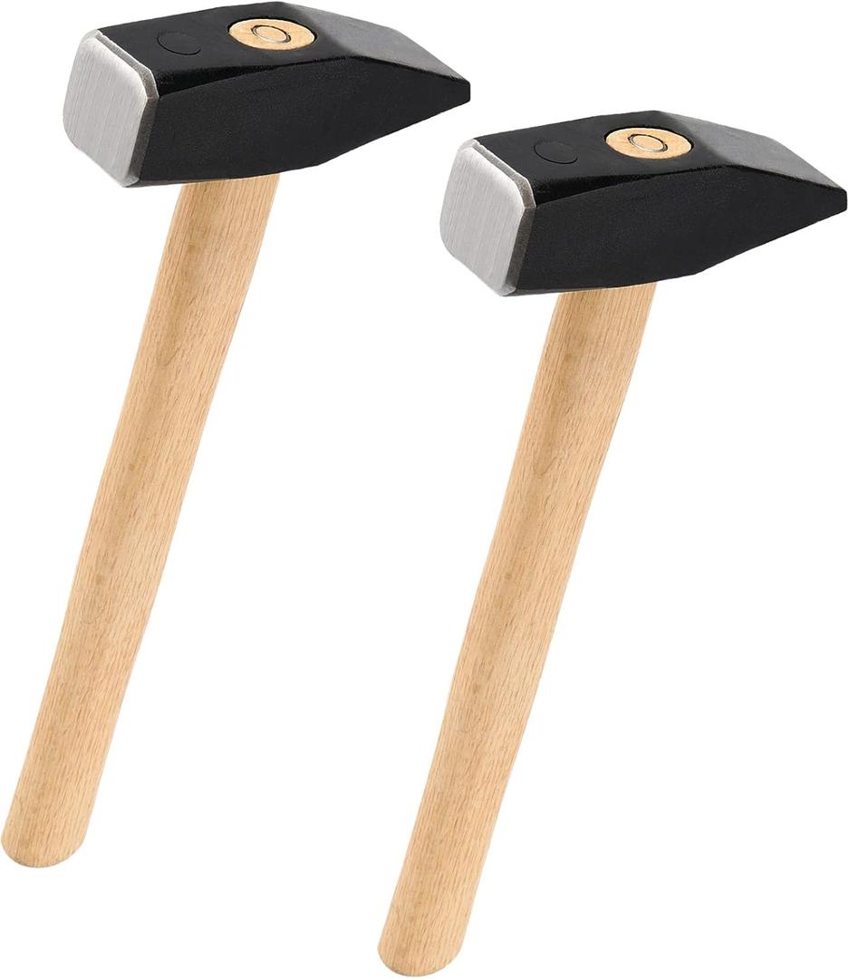 2 PCS 3 Pound Cross Peen Hammer, 3 lb Blacksmiths Hammer with Wooden Handle for Metalworking, Machinists and Engineers