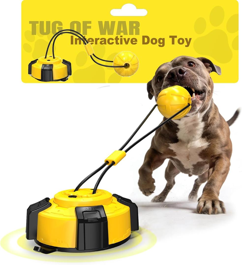 Interactive Dog Toys Tug of War - Dog Enrichment Stimulating Chew Toy with Suction Cup to Keep Them Busy for Aggressive Chewers, Puppy Teething Puzzle Rope Toy for Small Medium Large Dogs