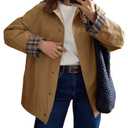 Tankaneo Womens Trench Coat Fall Jacket Windproof Overcoat (Brown, S)