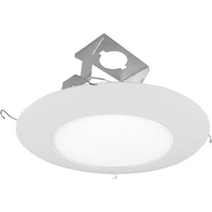 NICOR Lighting 6 in. White Recessed Shower Trim with Lexan Albalite Lens (17567)