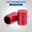 5 x Pink Anodized Aluminum Tire Valve Stem Caps with Plastic Inner Sleeve, Corrosion Resistant. Universal Valve Caps for Cars, Trucks, Motorcycles, Pack of 5